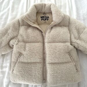 Aritzia TNA The Mega Puff Matte Pearl Size XS